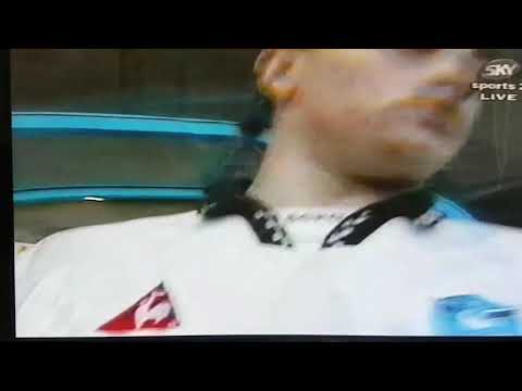 Keith Walker volley's the winning goal v Cardiff at ninian Park 2/11/97 for Swansea City. Div 3.