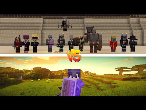 Me vs All Bosses Pillagers (Minecraft 1.19.2 Forge)