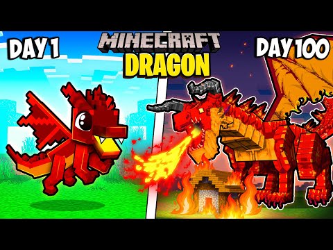 I Survived 100 Days as a DRAGON in Minecraft!