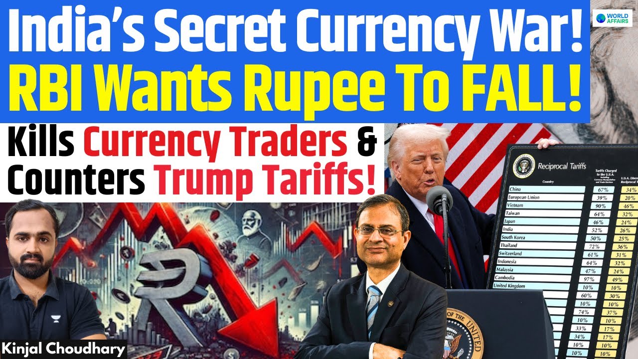 RBI’s Secret Currency War: Rupee Deliberately Crashed To Counter Trump Tariffs & Hit Traders! Kinjal