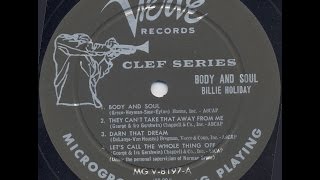 Billie Holiday / Body and Soul / Verve MGV8197 B