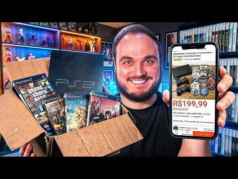 Comprei um PS2 na Shopee com um PORTA-CD LOTADO de JOGOS