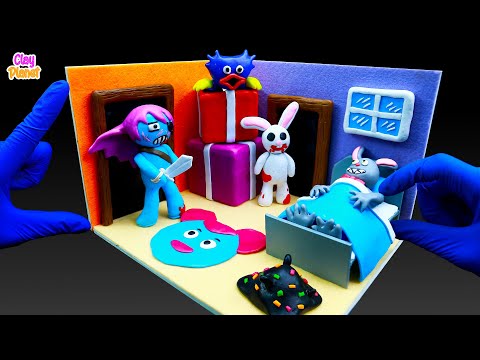 Making Room Pibby & Bun Bun Sculptures (Huggy Wuggy, Mr. Hopp's) - Friday Night Funkin' Mod