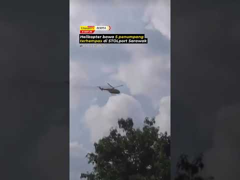 Helikopter bawa 5 penumpang terhempas di STOLport Sarawak