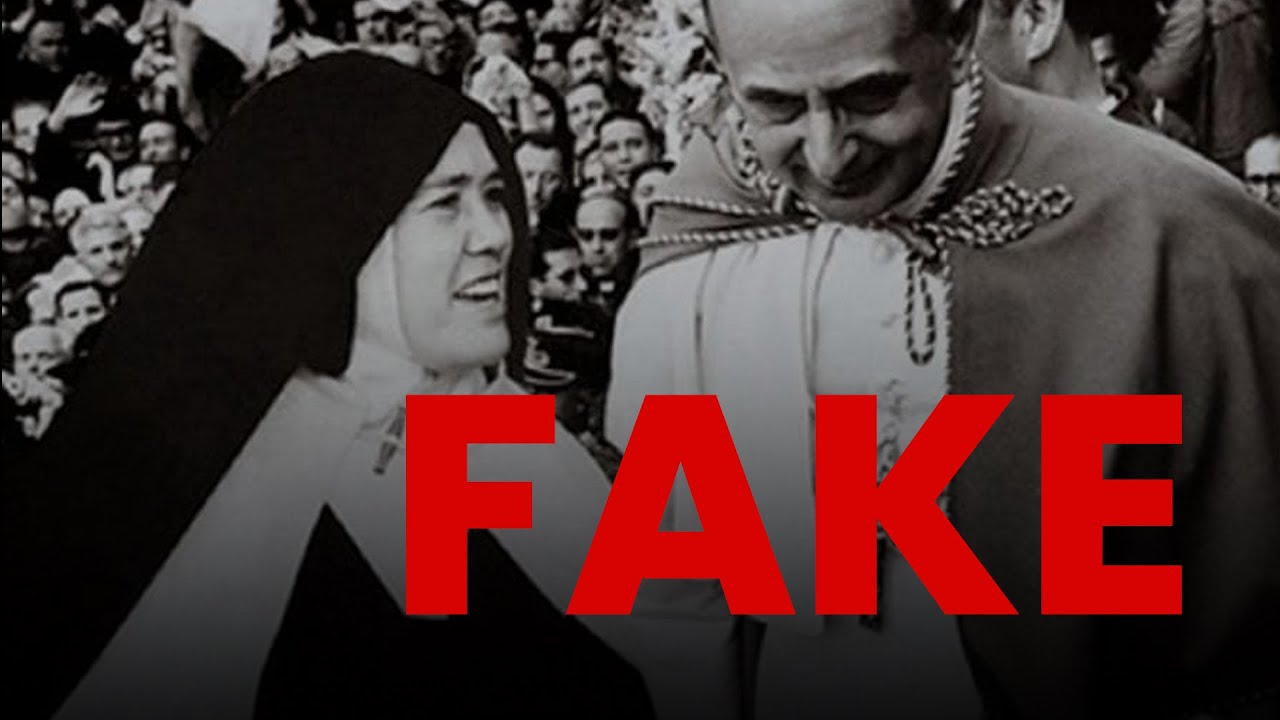 A FARSA DESMASCARADA: Análise de Foto da falsa Irmã Lúcia e o Papa.