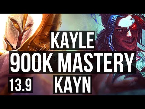 KAYLE vs KAYN (TOP) | 1100+ games, 14/4/11, 900K mastery | KR Diamond | 13.9