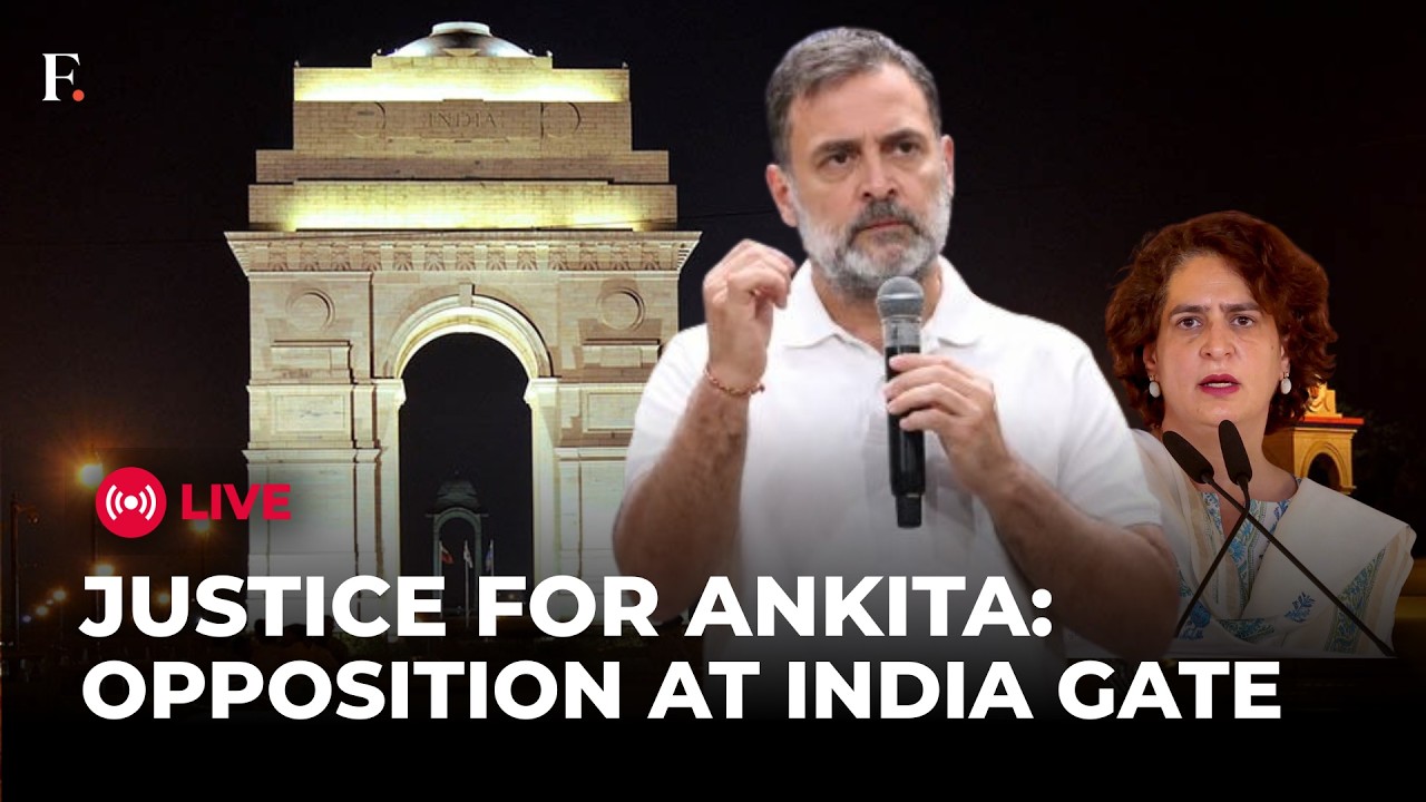 LIVE : Rahul Gandhi Meets Ankita Bhandari’s Family at India Gate | Demand for Justice Intensifies
