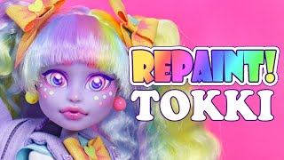 Repaint! 토끼🐇🌈 Tokki, the Pastel-Rainbow Magical Girl! Custom Monster High Twyla Doll