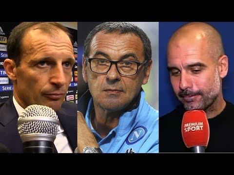 Il sarrismo visto dal sereno Guardiola e non visto dal nervoso Allegri