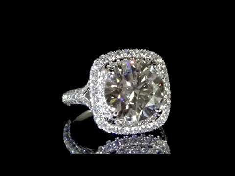 EGL Certified 5.07ct Round Brilliant Cut Diamond Ring