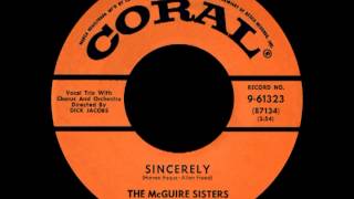 SINCERELY, The McGuire Sisters, Coral, #61323   1954