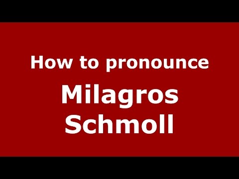 How to pronounce Milagros Schmoll (Spanish/Argentina) - PronounceNames.com