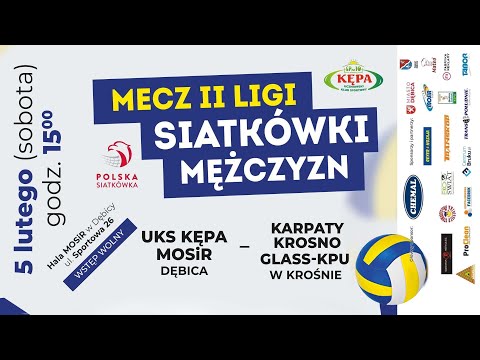 Mecz II ligi siatkówki mężczyzn UKS Kępa MOSiR Dębica - KARPATY Krosno Glass-KPU
