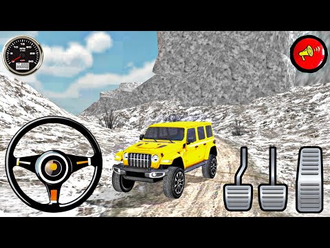 Yellow Jeep Offroad Driving Gameplay | Mountain Car Simulator 2025