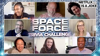 Steve Carell and Lisa Kudrow Play Trivia With The Cast Of Space Force | Netflix video