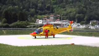 preview picture of video 'Agusta A 109 GRAND I-KORE startup and take off at Agordo heliport'