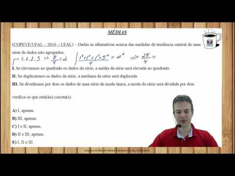 E0208 - COPEVE/UFAL - 2016 - UFAL - NOÇÕES DE ESTATÍSTICA (www.gurudamatematica.com.br)