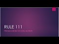 CRIMINAL PROCEDURE RULE 111