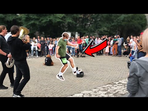 Dancing Next To Street Performers