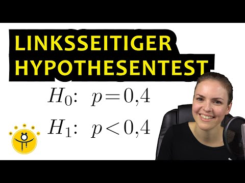 Linksseitiger HYPOTHESENTEST – Ablehnungsbereich links, Entscheidungsregel, Beispiel