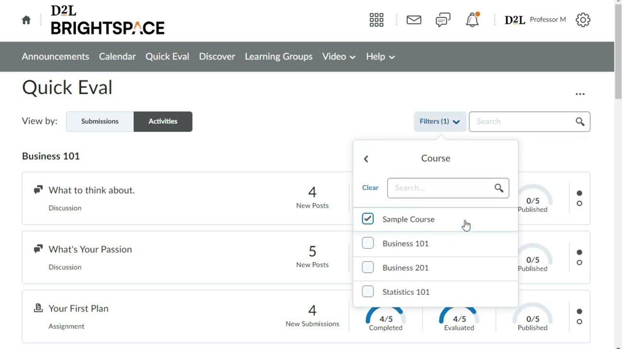 Grading in Brightspace