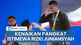 Raih Emas & Pecahkan Rekor Dunia, Rizki Juniansyah Terima Kenaikan Pangkat Istimewa Jadi Kapten TNI