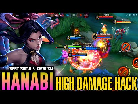 ONE HIT BUILD HANABI CRAZY CRITICAL DAMAGE!! - Build Top 1 Global HANABI ~ MLBB