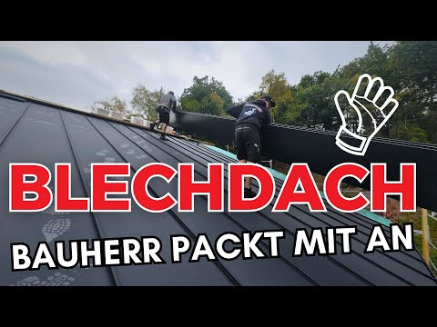 Metal roof using standing seam technology – the builder lends a hand!