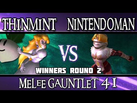 Melee Gauntlet 41 - Thinmint (Peach) v GG | Nintendoman (Sheik)