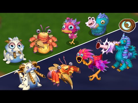 Mythical Monsters Comparison | My Singing Monsters: Dawn of Fire