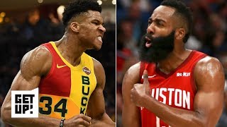 The Greek Freak is edging out James Harden for MVP – Jalen Rose | Get Up!