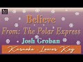 Believe - Karaoke (Josh Groban | Lower Key | From: The Polar Express)
