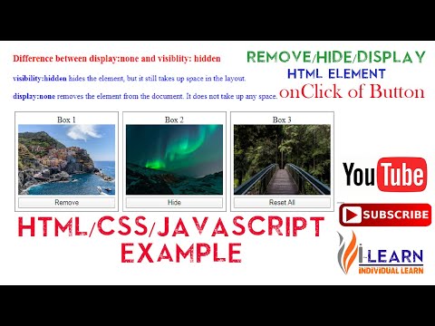 How To Remove Hide And Display Html Image Element With Javascript Html Css Javascript Examples