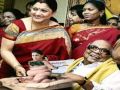 Kusboo With Karunanidhi
