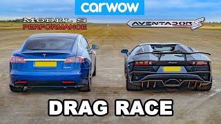 [分享] CARWOW:Model S vs Aventador S Roadster