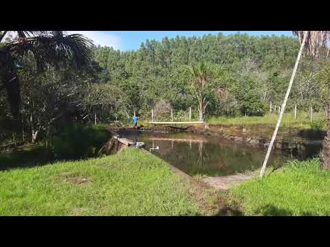 Limpeza na barragem de captação de água da cidade de Alto Garças MT