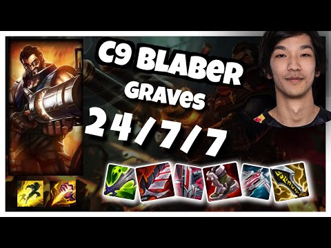 Graves vs Kindred C9 Blaber JUNGLE (24/7/7) - v10.25
