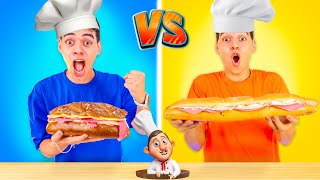 تحدي الطبخ افضل واحد يعمل سندوتش الاغنياء ????????????