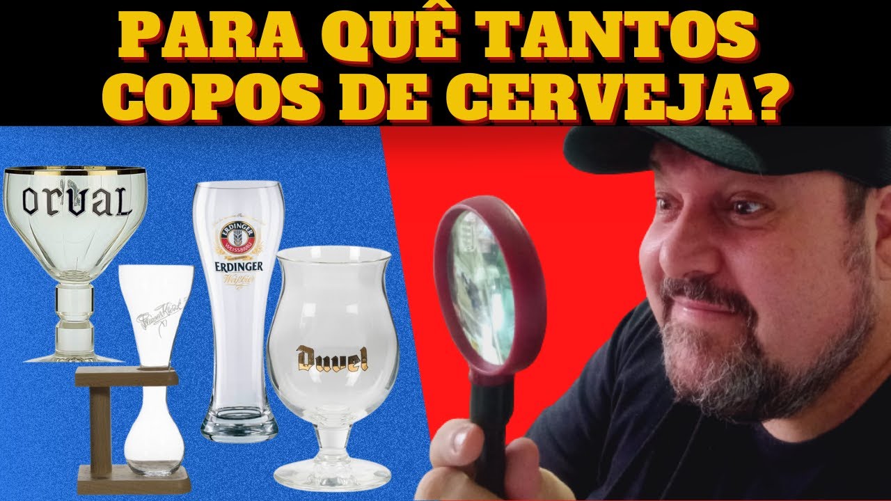 Diferentes tipos de copos de cerveja