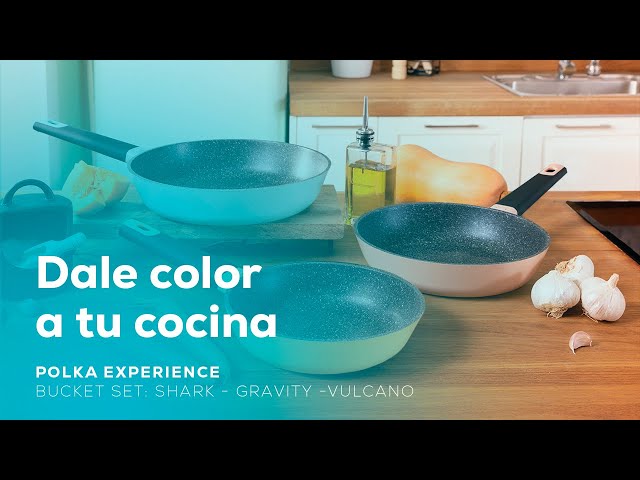 Bratpfanne Cecotec Polka Experience Bucket Gravity Set 18/22/26 cm Aluminium Teflon Rosa video