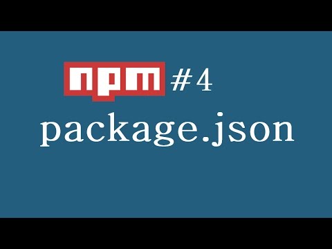 npm Tutorial for Beginners 4 package json
