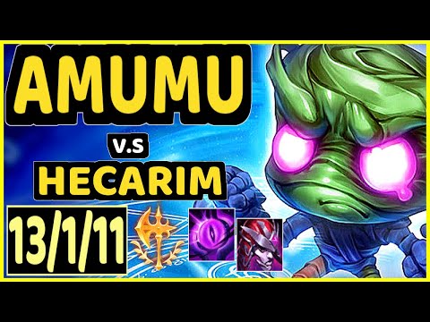 AMAZING (AMUMU) vs HECARIM - 13/1/11 KDA JUNGLE GAMEPLAY - EUW Ranked DIAMOND