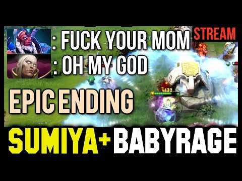 SUMIYA Invoker + Babyrage Girl! Crazy Revenge WTF Ending Stream Dota 2 #17