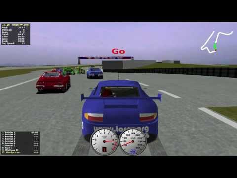 TORCS gameplay Car2-Trb1 versus all on Road Tracks - Country Club