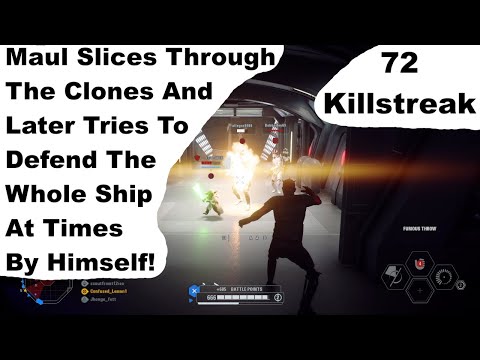 Star Wars Battlefront 2: (No Commentary) Capital Supremacy Gameplay and 72 Killstreak as Darth Maul.