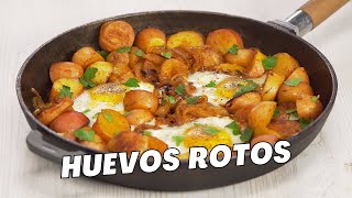 Spanish HUEVOS ROTOS (Broken Eggs) | FRIED POTATOES & EGGS. Brunch Recipe by Always Yummy!