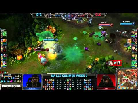 Dignitas (DIG) vs CLG - scarra Pantheon mid || Super week NA LCS Summer 2013 W9D3 || Full Game HD