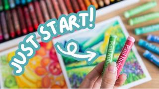 The most satisfying way to use oil pastels?