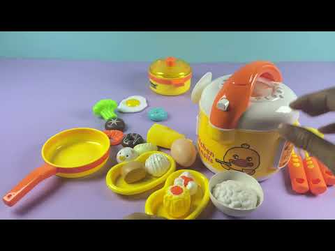 9-minute little yellow duck mini set cooking simulation cooking kitchenware ASMR review toy