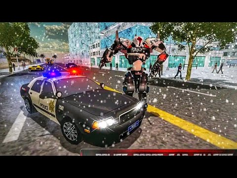 police car transform robot _ android gameplay
